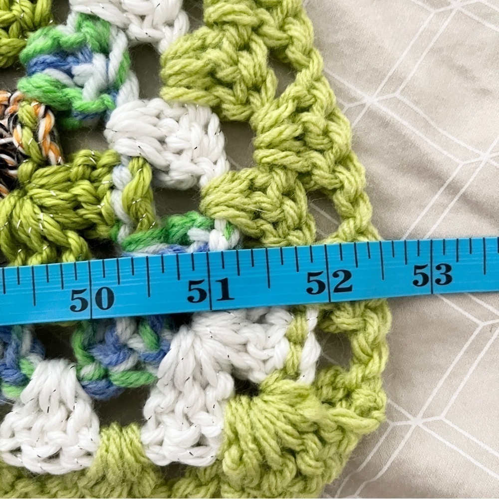 Vintage Granny Square Crocheted Afghan Multicolored Boho Throw Blanket Handmade - Picture 13 of 13